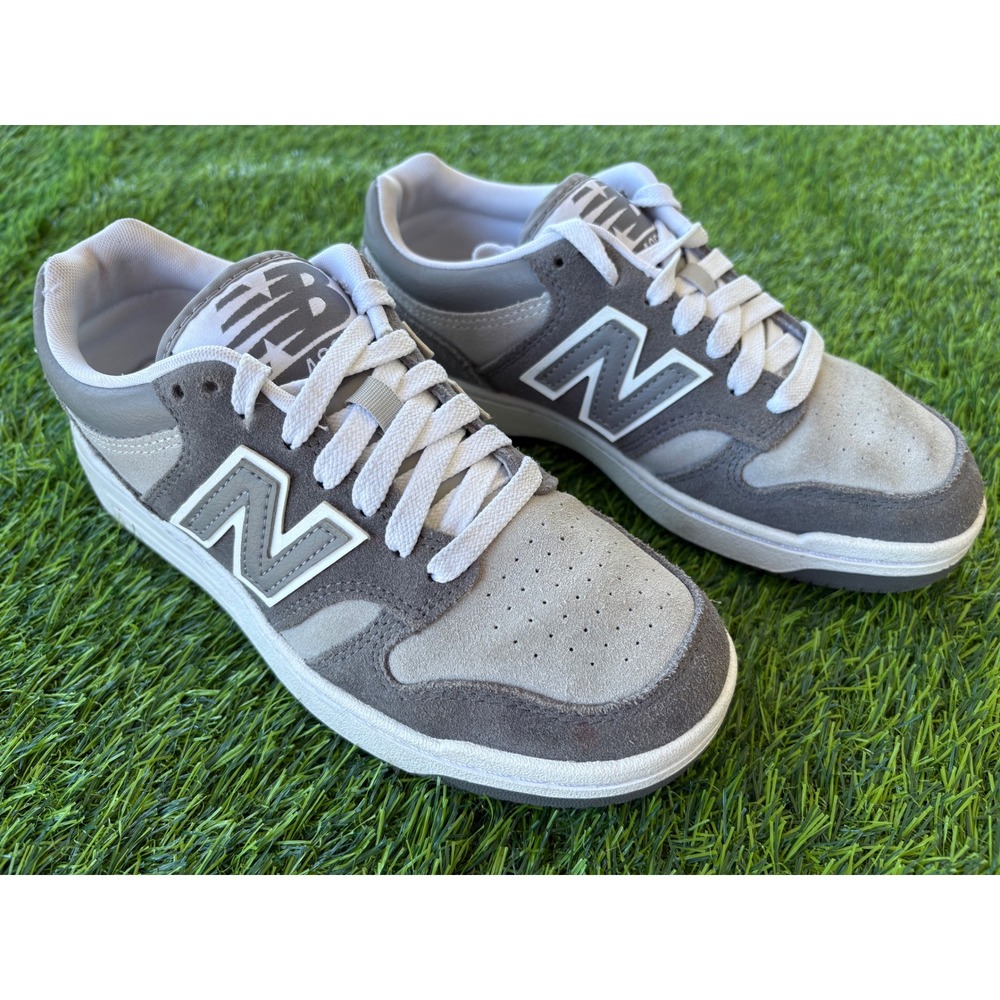 New Balance 480 Grey White Suede Leather Sneakers BB480LEC Womens 6.5 Mens 5